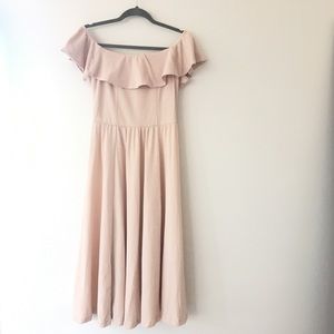 NWT H&M Blush Off the shoulder summer dress Cotton